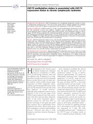 ZAP-70 methylation status is associated with ZAP-70 expression ...