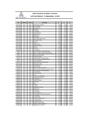 Tabela de Preços - TV Amazonas - Julho11.xlsx - Argo.com.br