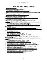 West Coast Worm Meeting Abstracts - Caenorhabditis elegans ...