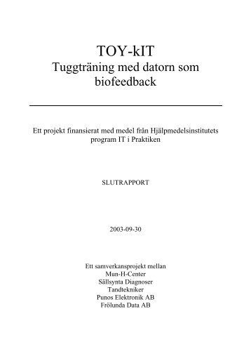 TOY-kIT – Tuggträning med datorn som biofeedback