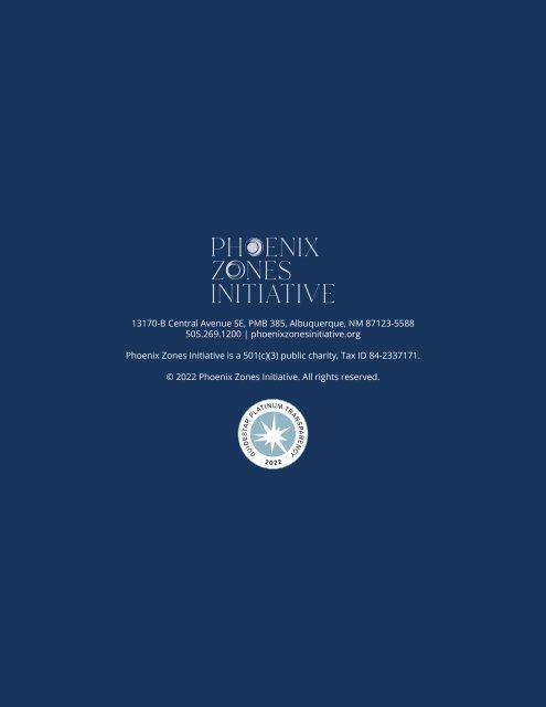 Phoenix Zones Initiative 2022 Annual Report