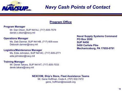 Navy – Marine Cash Overview - Financial Management Service