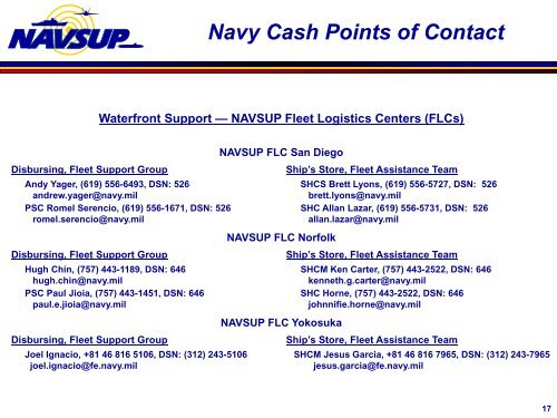 Navy – Marine Cash Overview - Financial Management Service