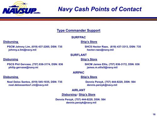 Navy – Marine Cash Overview - Financial Management Service