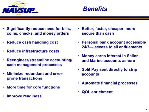 Navy – Marine Cash Overview - Financial Management Service