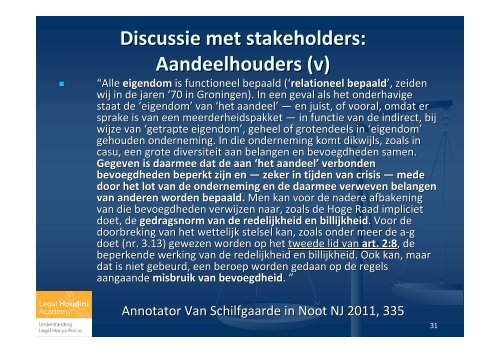 Discussie met stakeholders - Over Legal Houdini