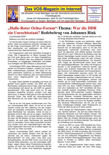 Thema: War die DDR ein Unrechtsstaat? - VOS
