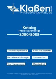 Klassen Praezisionswerkzeuge GmbH Katalog 2020-2022