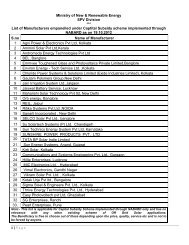 Ministry of New & Renewable Energy SPV Division *** List of ...