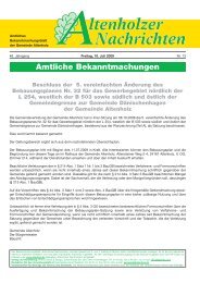 Amtliche Bekanntmachungen - Altenholzer.de