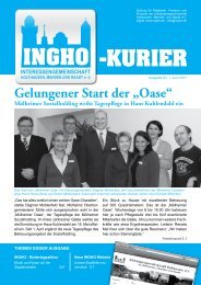 Gelungener Start der „Oase“ - Ingho