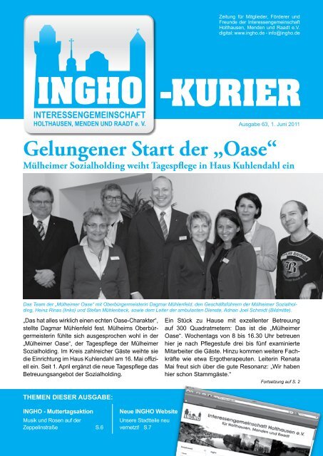 Gelungener Start der „Oase“ - Ingho