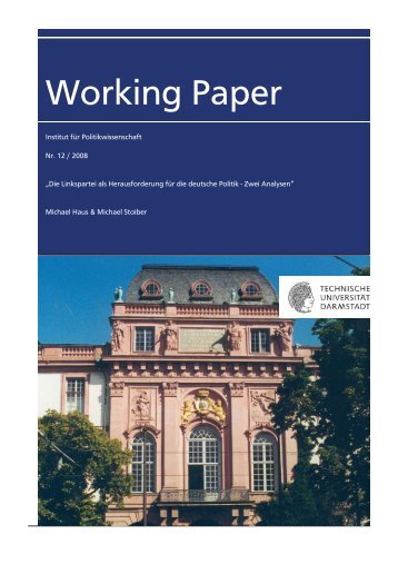 Working Paper - Institut für Politikwissenschaft - Technische ...