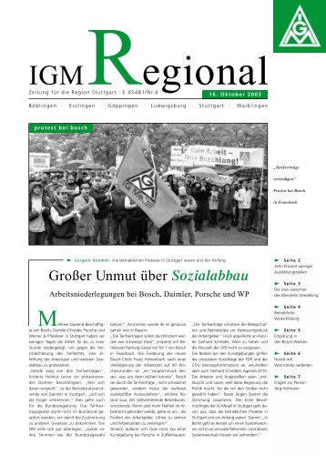 Großer Unmut über Sozialabbau - IG Metall Region Stuttgart - IG ...