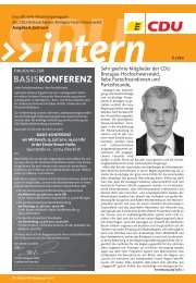 CDUintern - Ausgabe 6, Juni 2011 - Kreisverband Breisgau ...