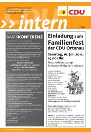 Aus den Ortsverbänden KREISTEIL - CDU Kreisverband Ortenau