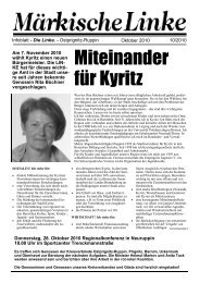 Miteinander für Kyritz - DIE LINKE. Ostprignitz-Ruppin