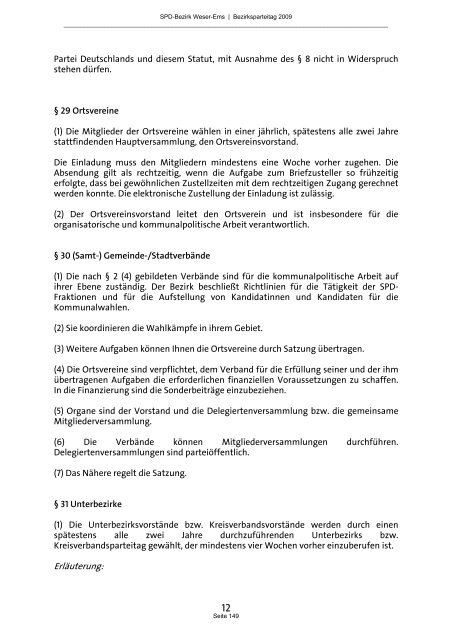 Geschäftsbericht 2007-2009 - SPD-Bezirk Weser-Ems