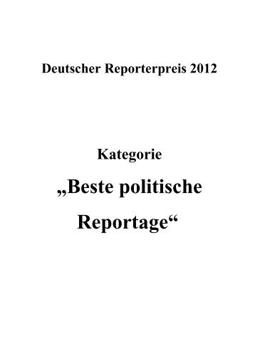 Mein Kanzler - Reporter Forum