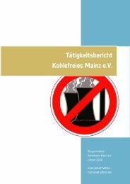 Tätigkeitsbericht Kohlefreies Mainz e.V.