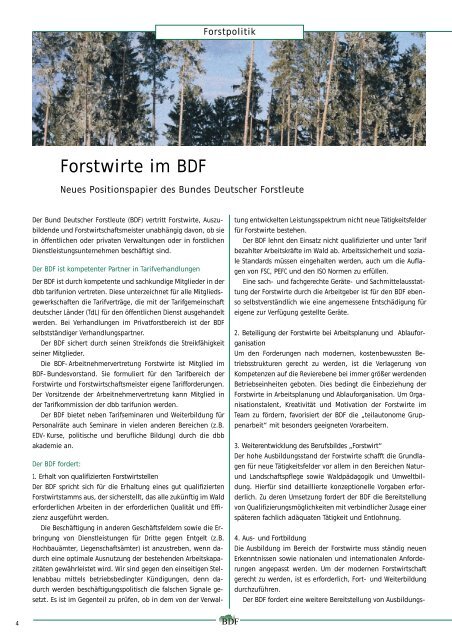Ausgabe 06/2005 - Bund Deutscher Forstleute (BDF)