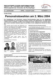 Personalratswahlen am 2. März 2004 - Verband der Rechtspfleger