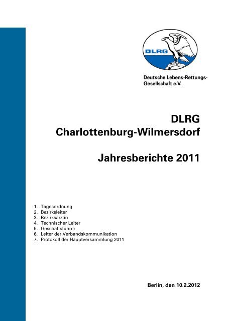 Jahresberichte 2011 - DLRG Bezirk Charlottenburg-Wilmersdorf