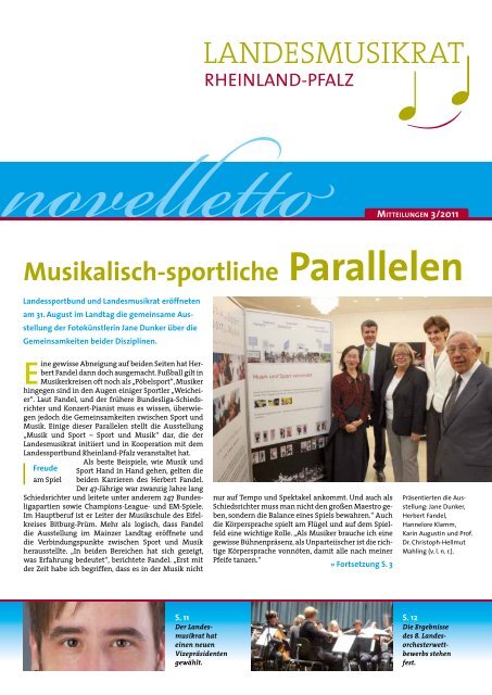 Novelletto Ausgabe 3-2011 - Landesmusikrat Rheinland-Pfalz