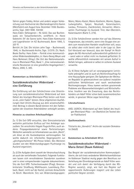 Lehrerkommentare - NS-Dokumentationszentrum Rheinland-Pfalz