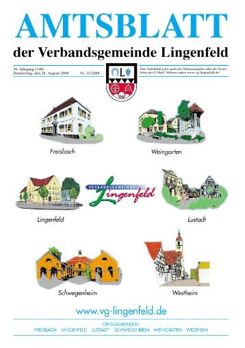 Info der Amtsblatt-Redaktion! - Verbandsgemeinde Lingenfeld