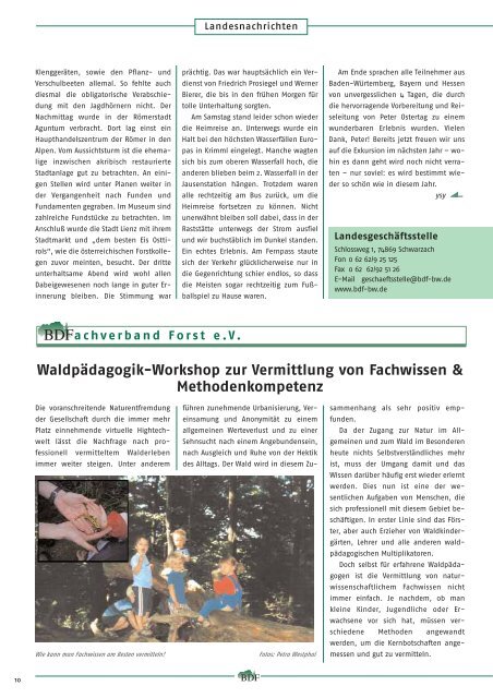 Ausgabe 10/2006 - Bund Deutscher Forstleute (BDF)