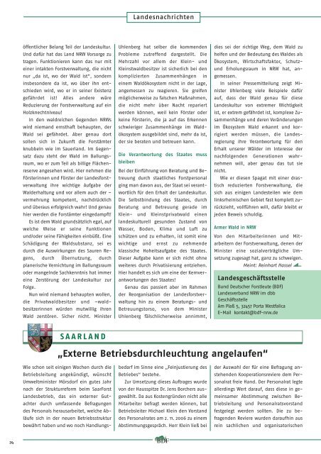 Ausgabe 01/2007 - Bund Deutscher Forstleute (BDF)