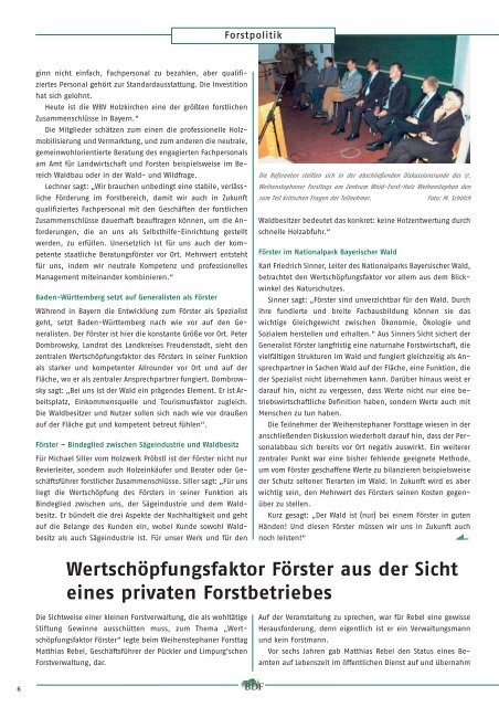 Ausgabe 01/2007 - Bund Deutscher Forstleute (BDF)