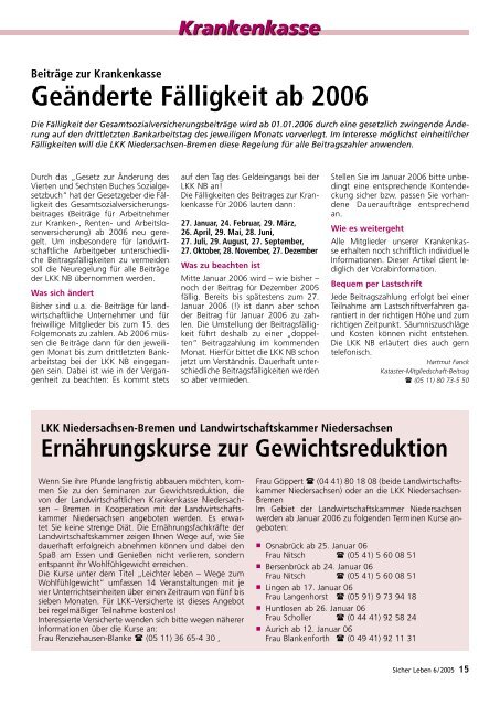 2. Standbein in der Landwirtschaft - Die Landwirtschaftliche ...