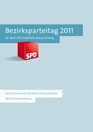 Berichtsheft zum Bezirksparteitag 2011 - SPD-Bezirk Braunschweig