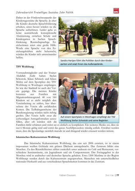 Freiwilliges Soziales Jahr Politik Jahresbericht - SPD-Fraktion im ...