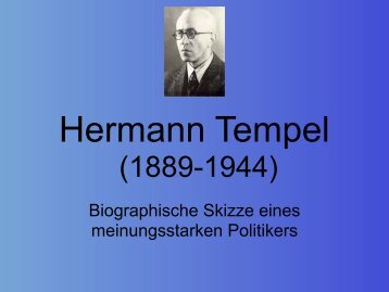 Hermann Tempel (1889-1944) - TGG Leer