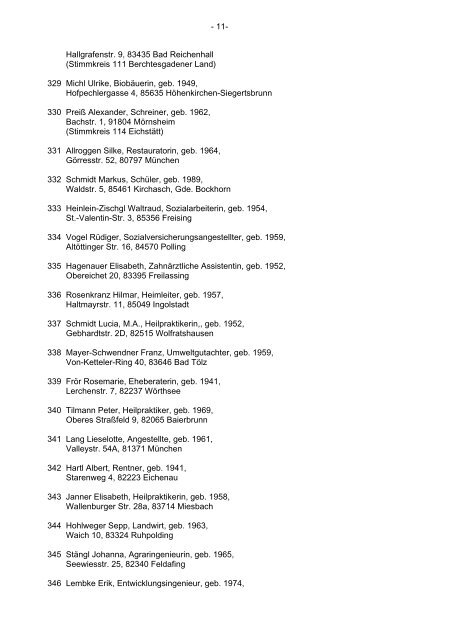 regierung von oberbayern - Landkreis Eichstätt