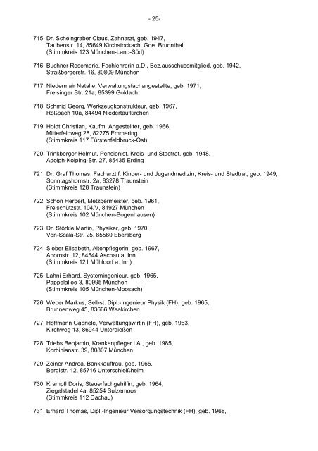 regierung von oberbayern - Landkreis Eichstätt