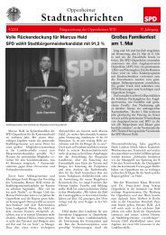 Oppenheimer Stadtnachrichten - SPD Oppenheim - Marcus Held