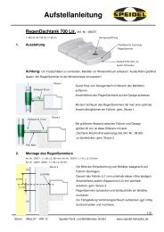 Aufstellanleitung RegenDachtank 700 Ltr.