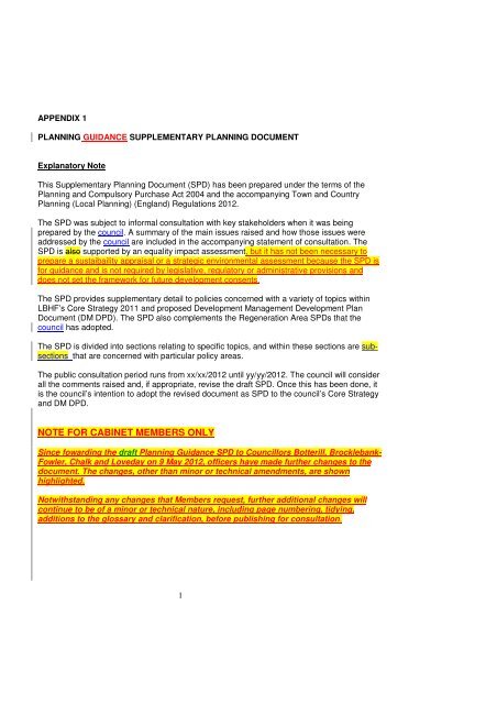 Appendix 1 - Approval for consultation of SPD - Composite - London