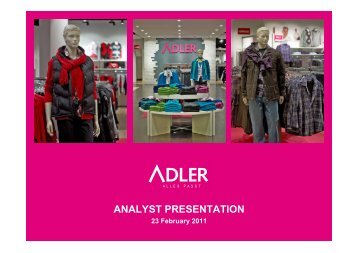 ANALYST PRESENTATION - Adler