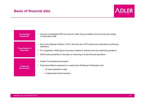 ANALYST PRESENTATION - Adler