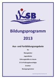 Bildungsprogramm 2013 - Landessportbund Sachsen