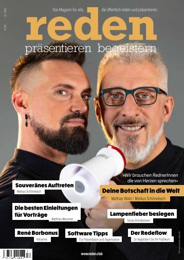 Rhetorik Magazin "reden" präsentieren, begeistern – Ausgabe 11