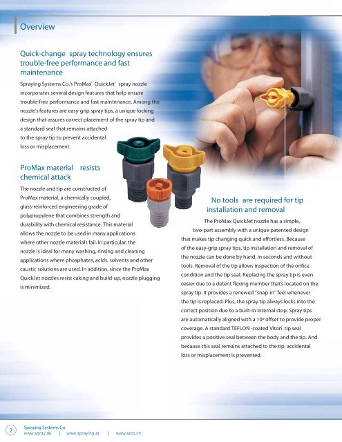 ProMax® QuickJet® Spray Nozzles - Spraying Systems ...