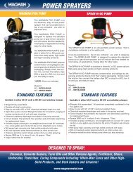 POWER SPRAYERS - Wagman Metal Products, Inc.