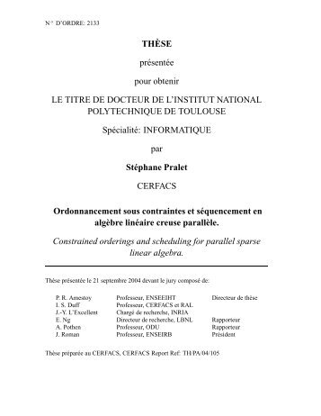 Chapter 3 Static pivoting for sparse symmetric indefinite ... - cerfacs