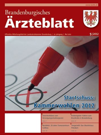 Ausgabe 05/2012 - Landesärztekammer Brandenburg